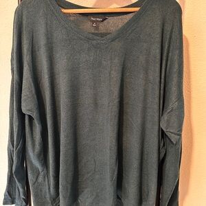 Well Worn Green V-Neck Sweater